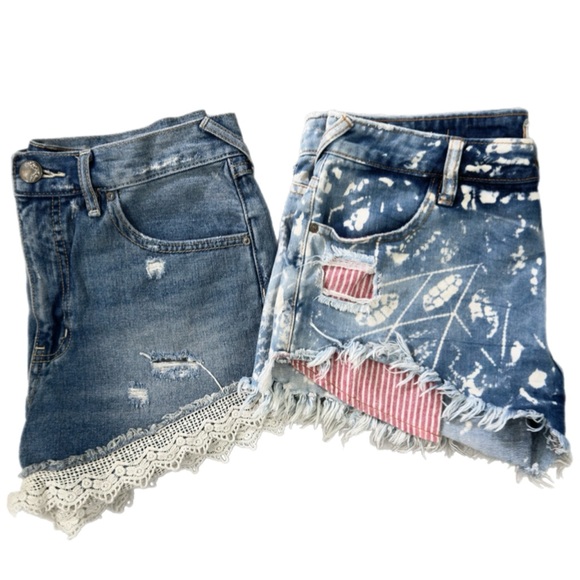 Free People Denim Shorts Bundle Size 28 (2 Pairs) - Picture 9 of 14